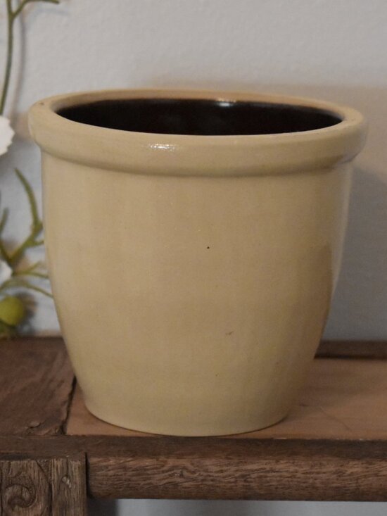 Vintage Folk Art Crow Stoneware Crock Rustic Primitive Country Farmhouse Decor - Picture 2 of 5